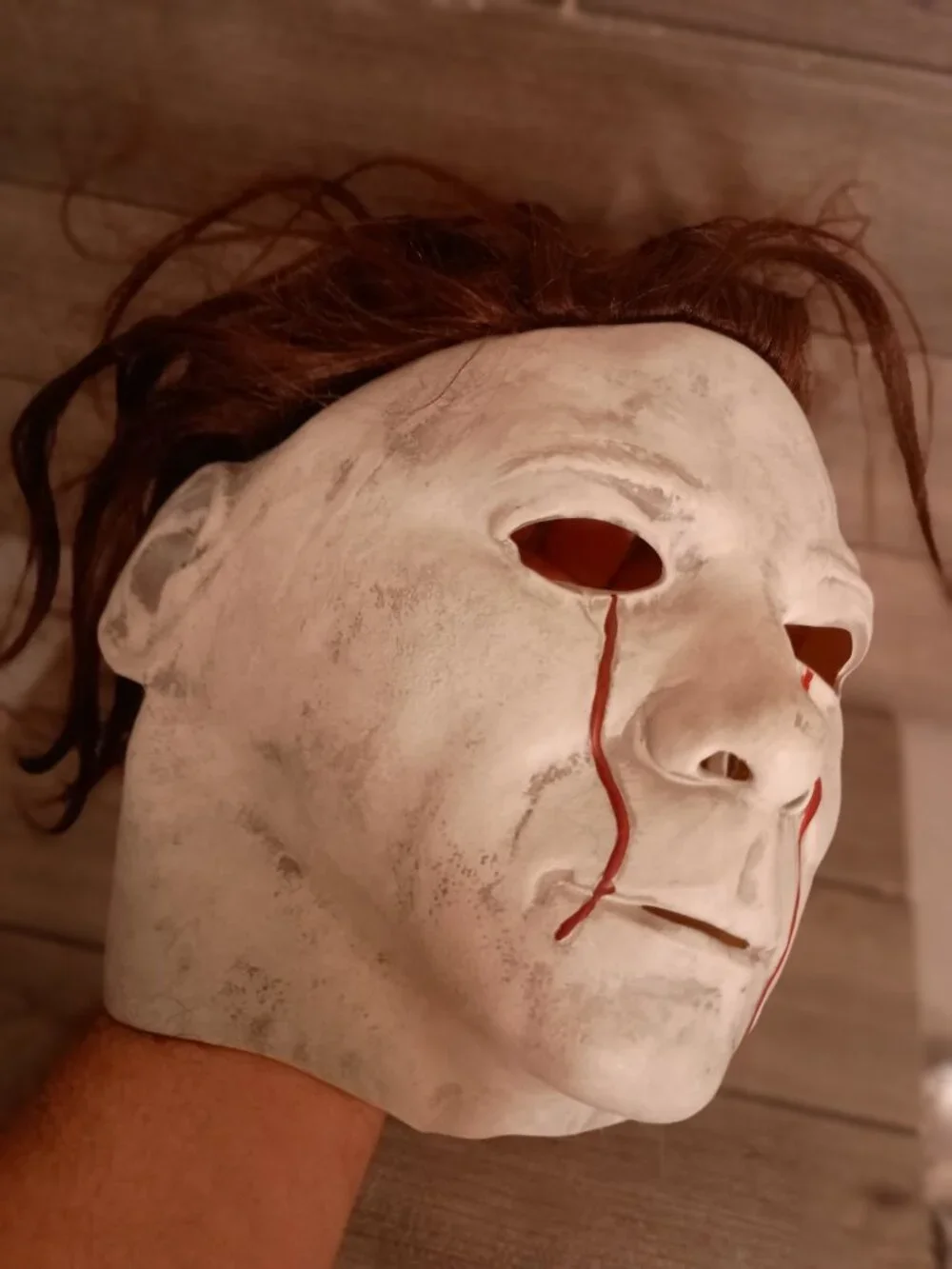 Halloween II Michael Myers Latex Halloween Mask Blood Tears Universal Studios